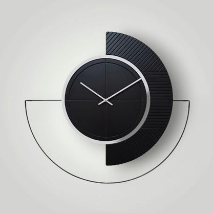 Modern Fusion Half-Moon Wall Clock