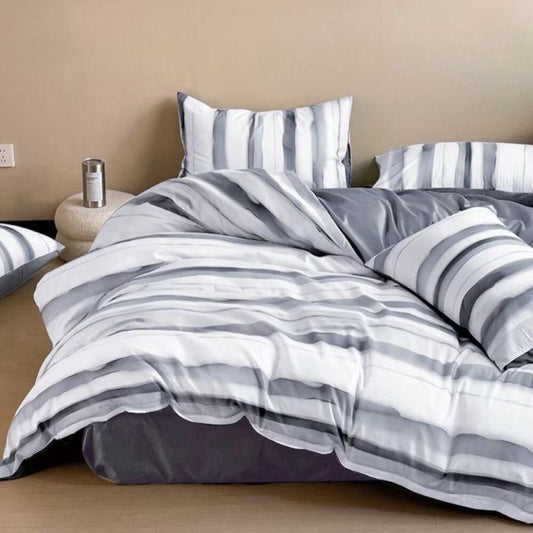 Pallete Stripe 4 Pcs Comforter Set - The Gharnish - A Unit of Satkala Creations