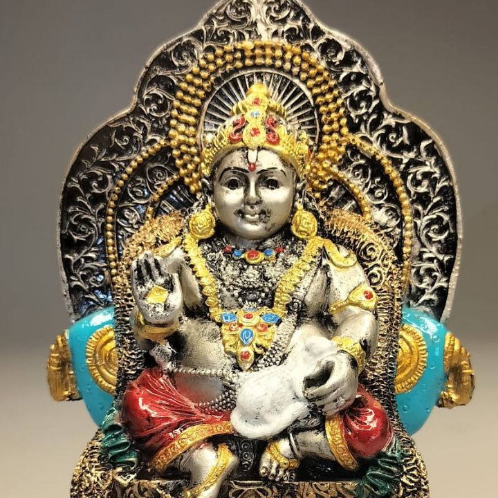 Lord Kuber Statue for Wealth and Harmony | Kuber Resin Murti for Home