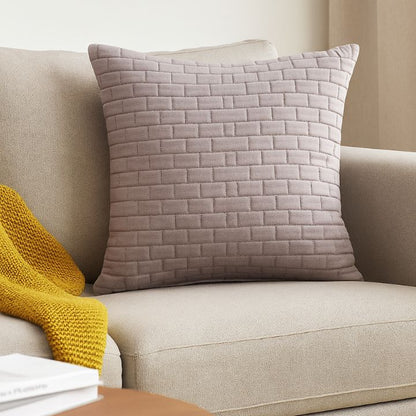 Brick Pattern Premium Heavy Cushion Cover - The Gharnish - A Unit of Satkala Creations