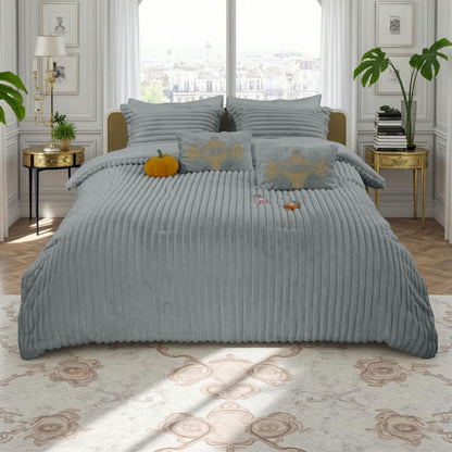 Rabbit Fur 6pcs Winter Bedding set - The Gharnish - A Unit of Satkala Creations