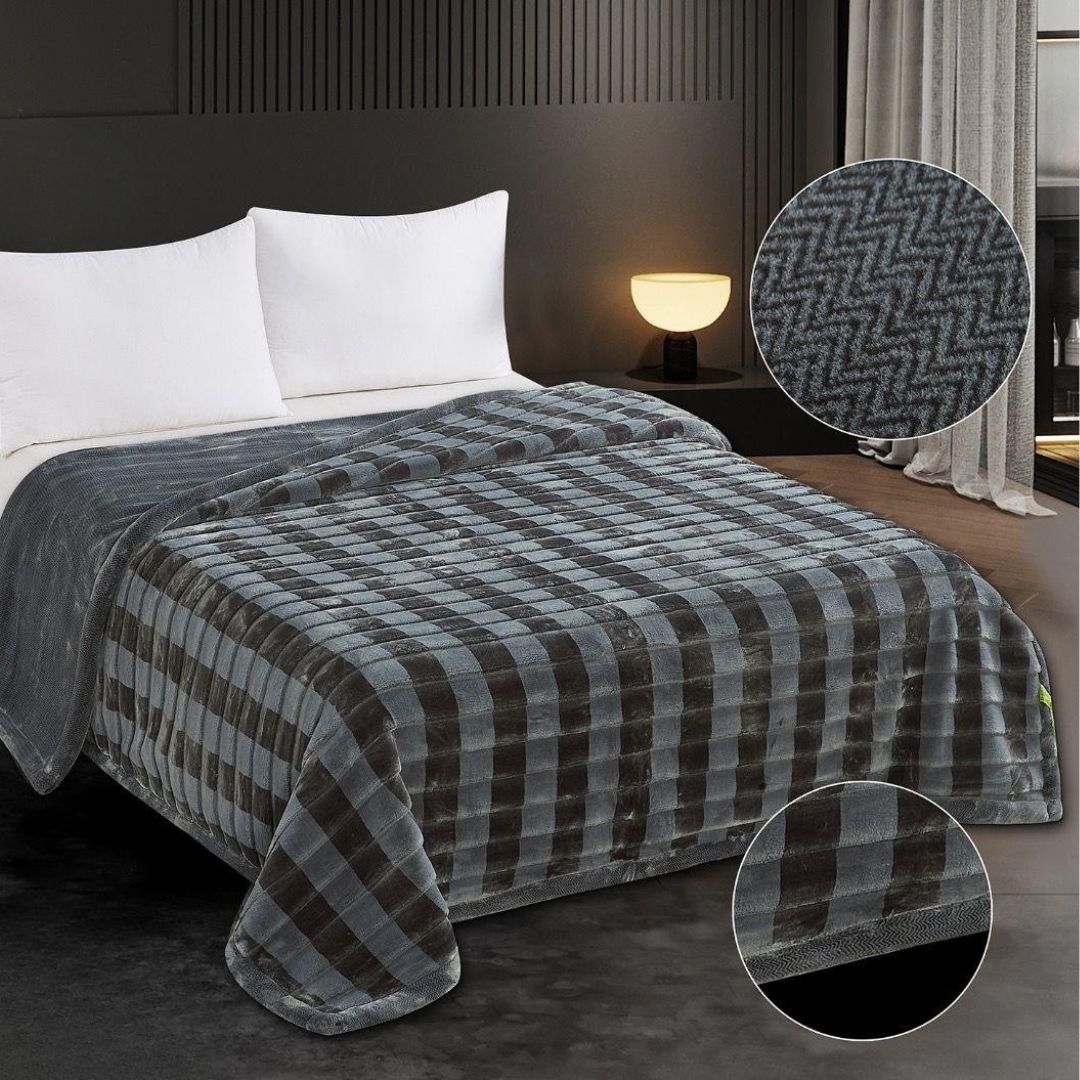 Premium Dual Color Designer Blanket for Winter - The Gharnish - A Unit of Satkala Creations