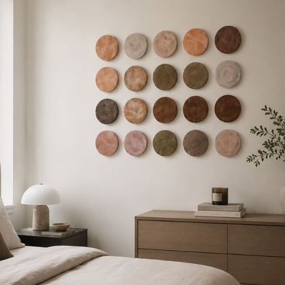 Earth Harmony Textured Circle Wall Art