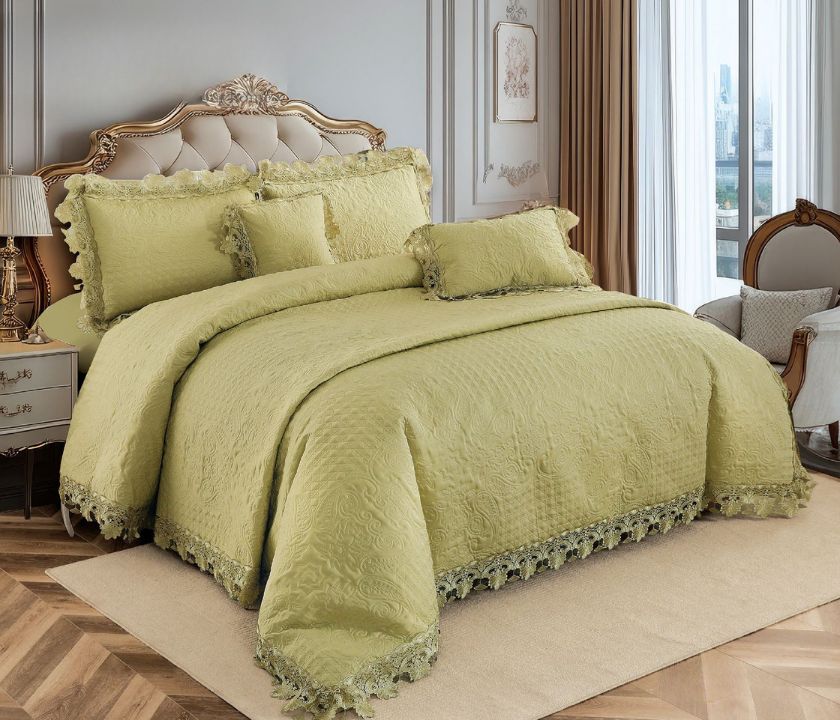 Kainaat Premium Bedding Set of 5 Pcs - The Gharnish - A Unit of Satkala Creations