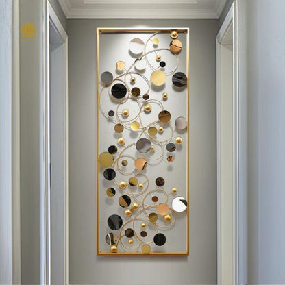 Metal Mirror Frame Wall Art (20x50 Inches) - The Gharnish - A Unit of Satkala Creations