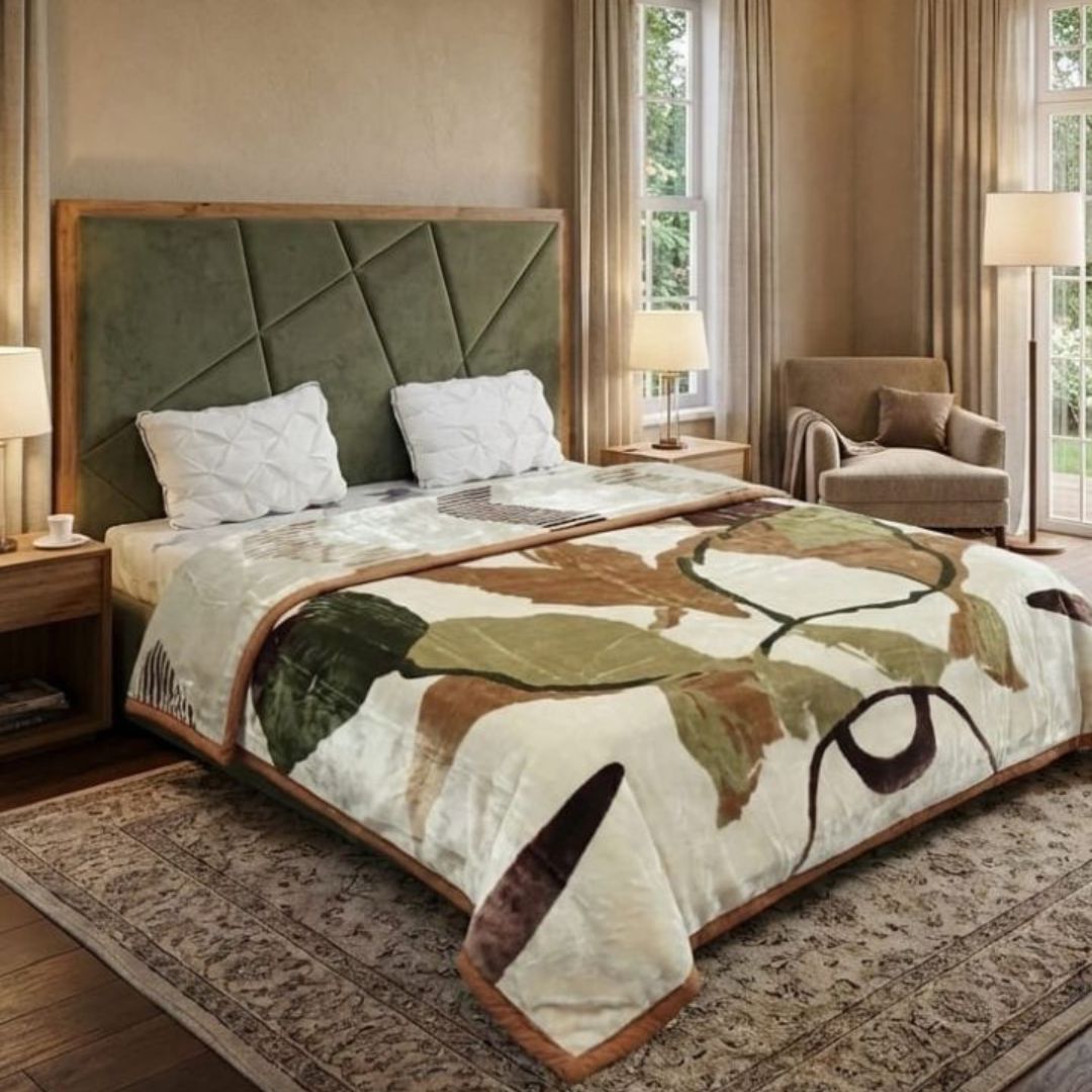 Premium and Cozy 3 Ply Double Bed Blanket - The Gharnish - A Unit of Satkala Creations