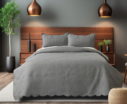 Serenity Quilted Bedspread Set – 3 Pcs | Luxe Comfort for Modern Living - The Gharnish - A Unit of Satkala Creations
