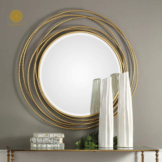 Metallic Wired Wall Mirror (26 Inches)