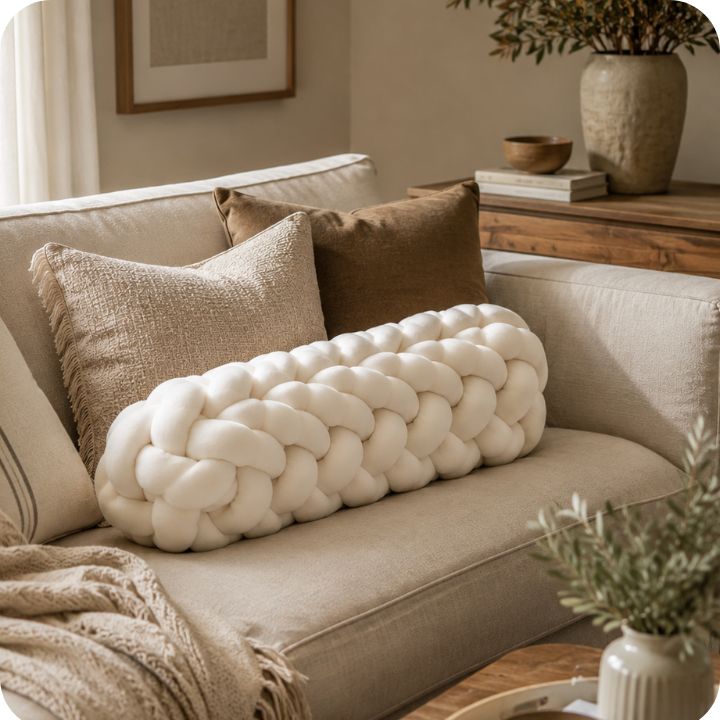 Modern Luxe Knot Bolster Cushion
