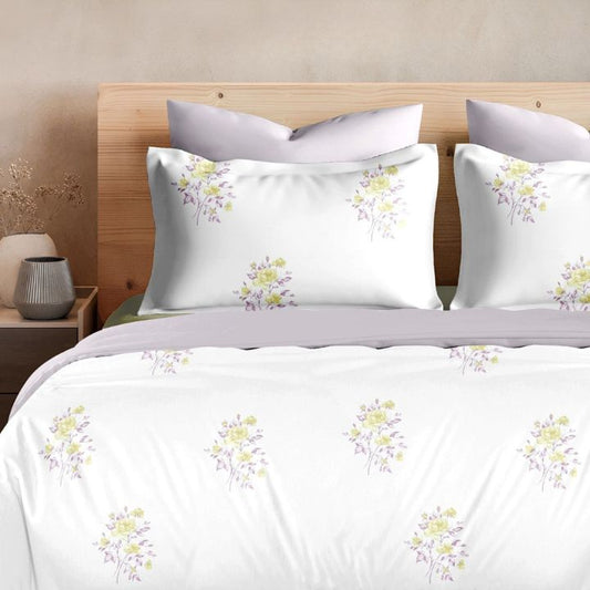 Pure Cotton Super King Size 400 TC Cotton Bedsheet - The Gharnish - A Unit of Satkala Creations