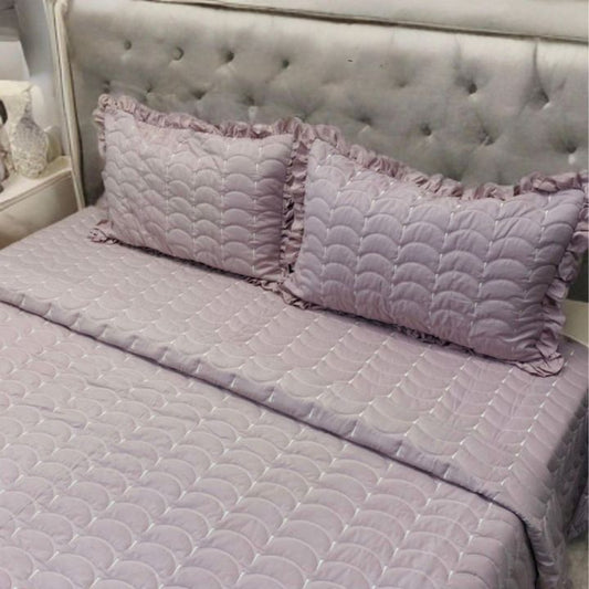Harmony embroidered king size quilted bedcover set - The Gharnish - A Unit of Satkala Creations