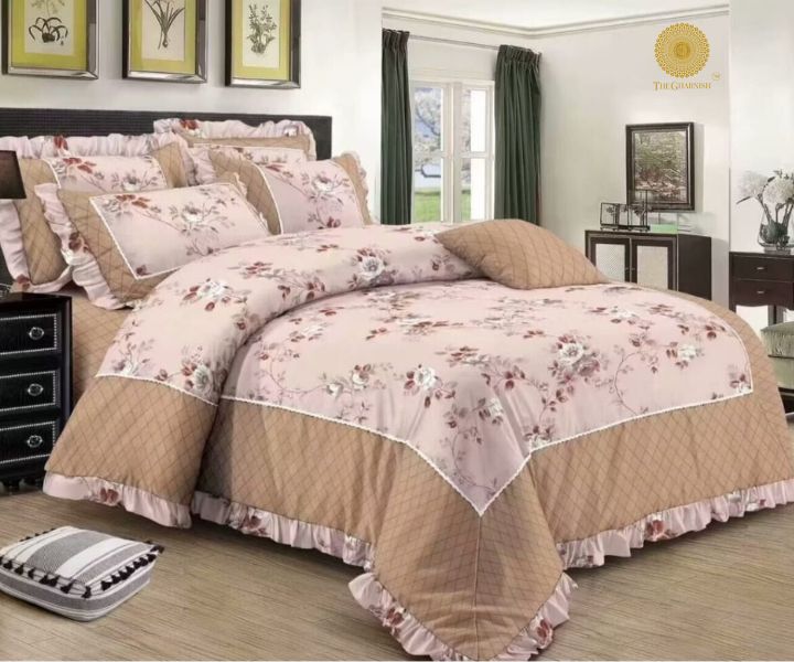 Lavida Reversible Supersoft 4 Pcs Comforter Set With Frill