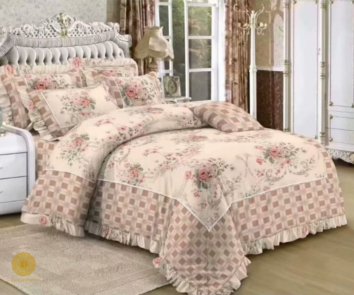 Lavida Reversible Supersoft 4 Pcs Comforter Set With Frill