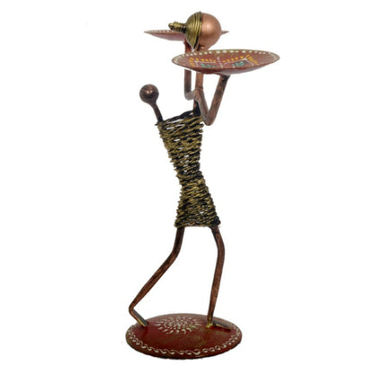 Lady With Kid Tea Light Stand
