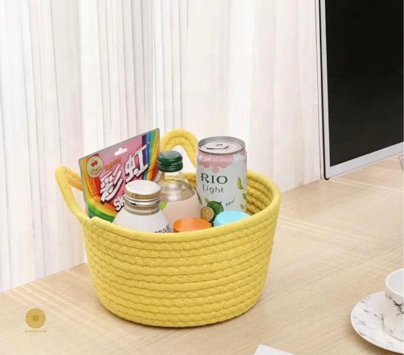 Cat Shape Rope Woven Storage Organiser Basket Set of 3