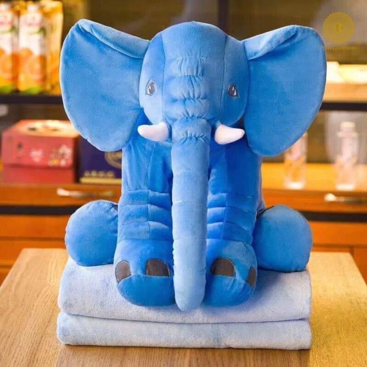 Elephant Super Soft Toy with AC Blanket Inside