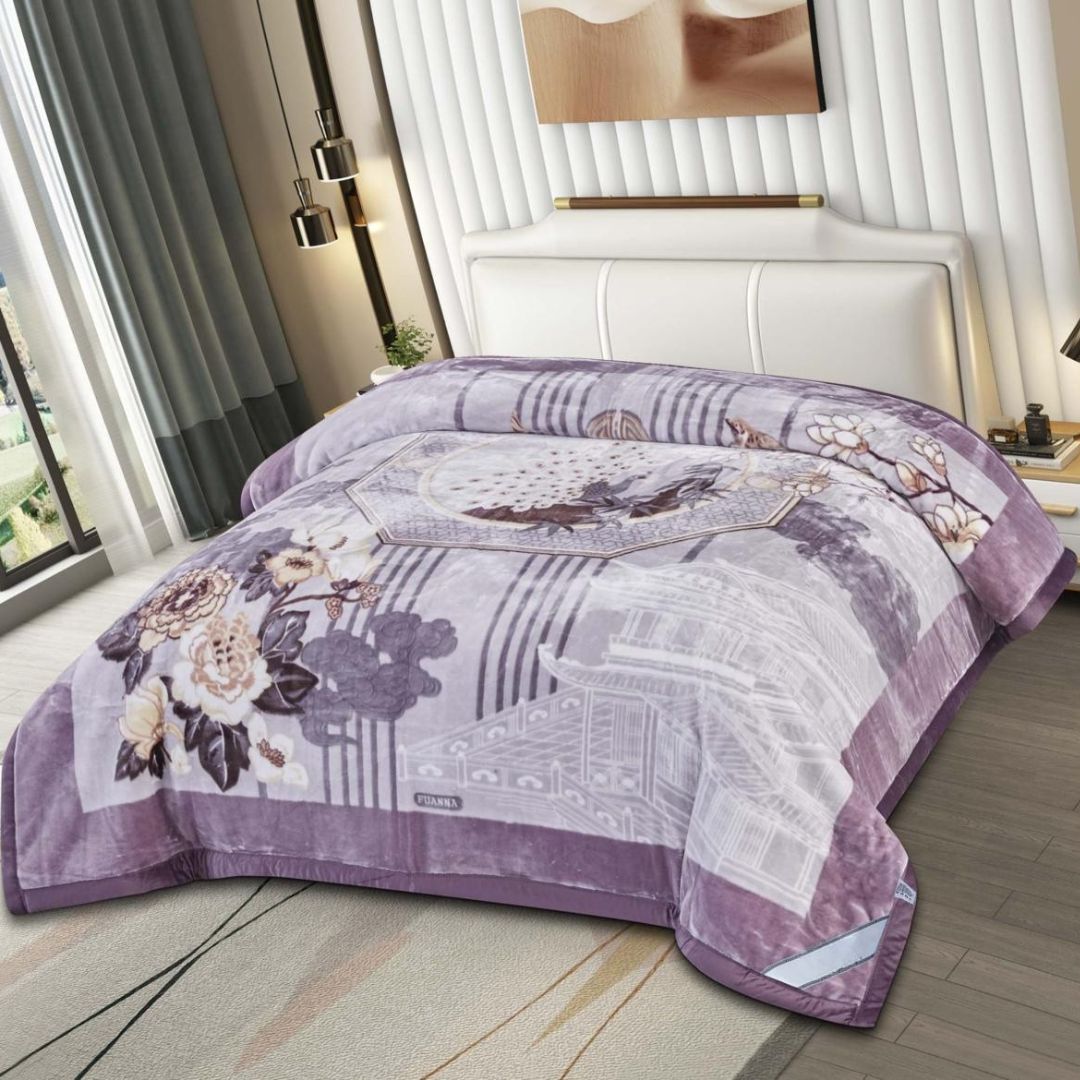 Cloudy Mink Luxury 3 Ply Blanket for heavy Winters - The Gharnish - A Unit of Satkala Creations