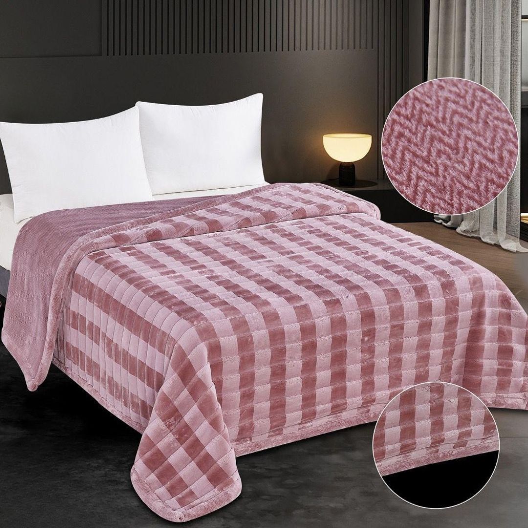 Premium Dual Color Designer Blanket for Winter - The Gharnish - A Unit of Satkala Creations