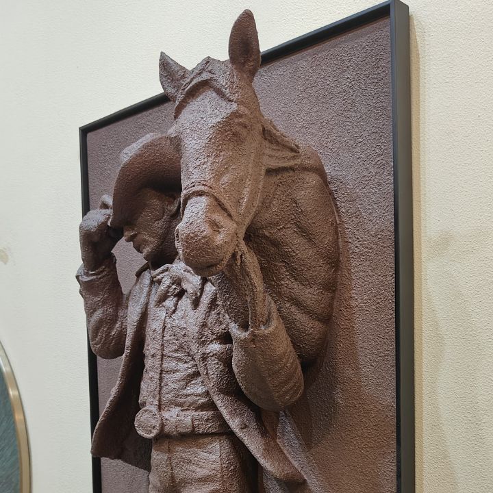 Cowboy Escape – Textured 3D Wall Art - The Gharnish - A Unit of Satkala Creations