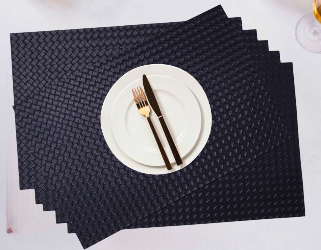 Leather Heat Resistant Rectangle Table Mats Set of 5