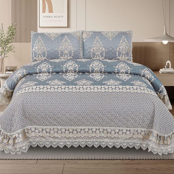 Super Soft Cotton feel Jacquard Quilted Bedding Set - The Gharnish - A Unit of Satkala Creations