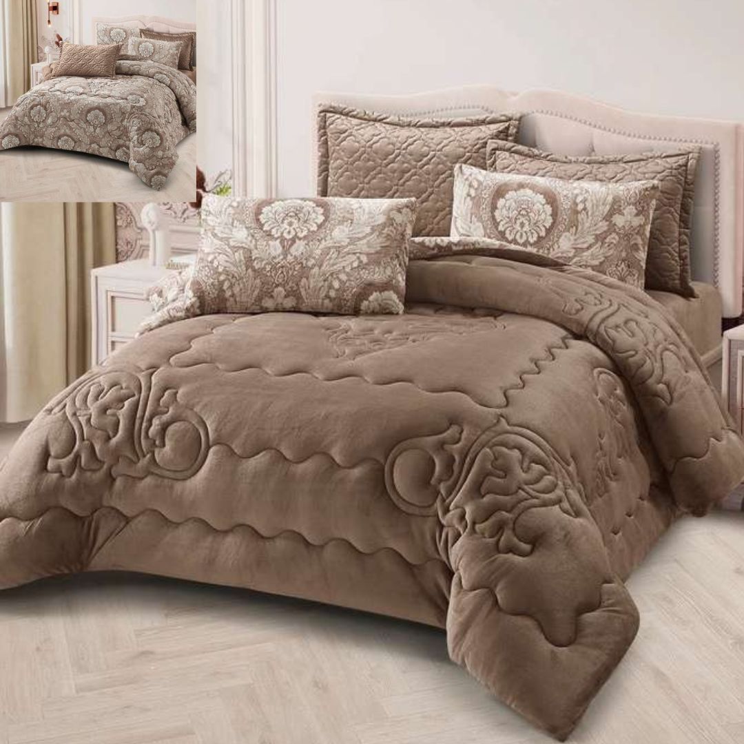 Milky 6 Pcs Luxury & Warm Winter Quilt Set - The Gharnish - A Unit of Satkala Creations