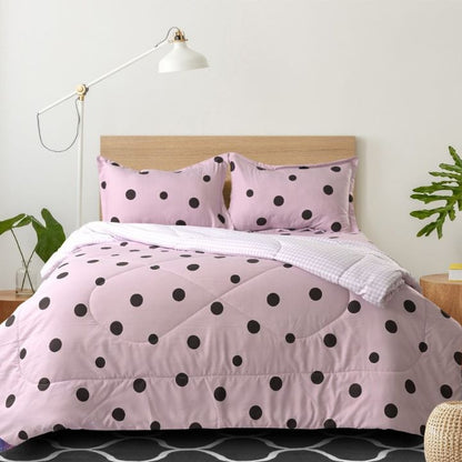 Ultimate & Stylish 4 Pieces Polka Dot Comforter Set - The Gharnish - A Unit of Satkala Creations