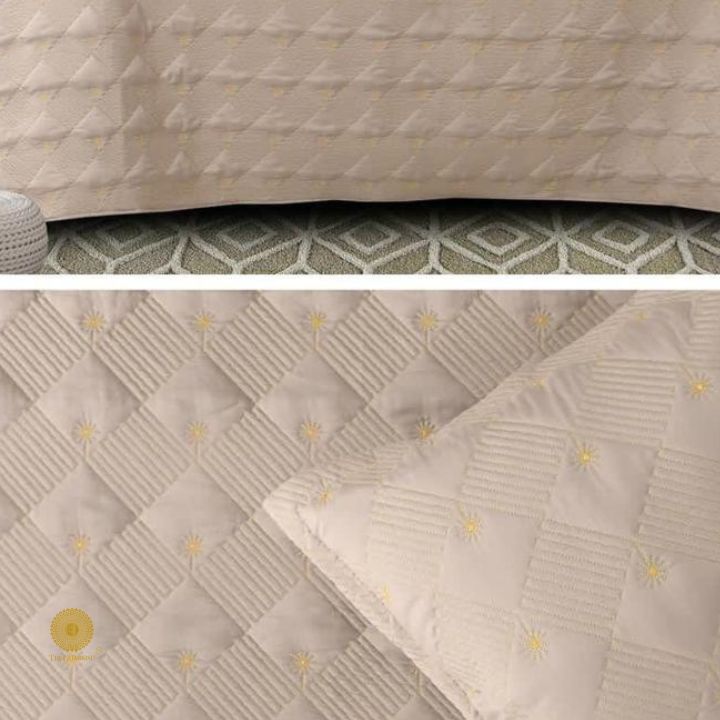 Coordinated Panel Pillow Concept Bedsheet - The Gharnish - A Unit of Satkala Creations