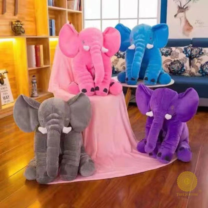 Elephant Super Soft Toy with AC Blanket Inside