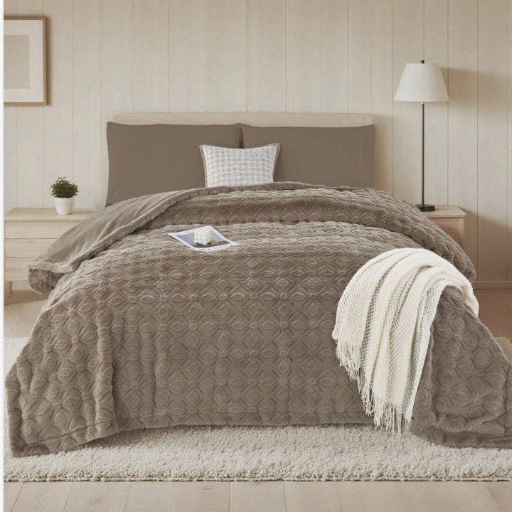 Sherpa Wool Super Embossed Luxurious Super Soft Double Ply Mink  Blanket - The Gharnish - A Unit of Satkala Creations
