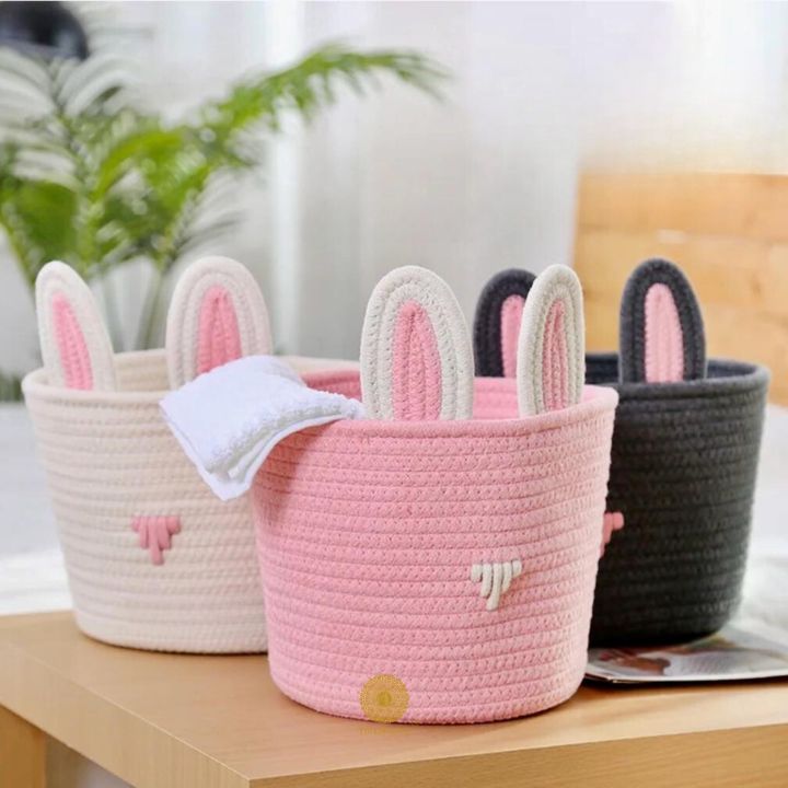 Cute Rabbit Rope Storage Basket