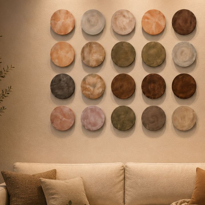 Earth Harmony Textured Circle Wall Art