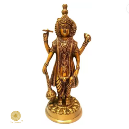 Chakradhari Lord Vishnu Brass statue