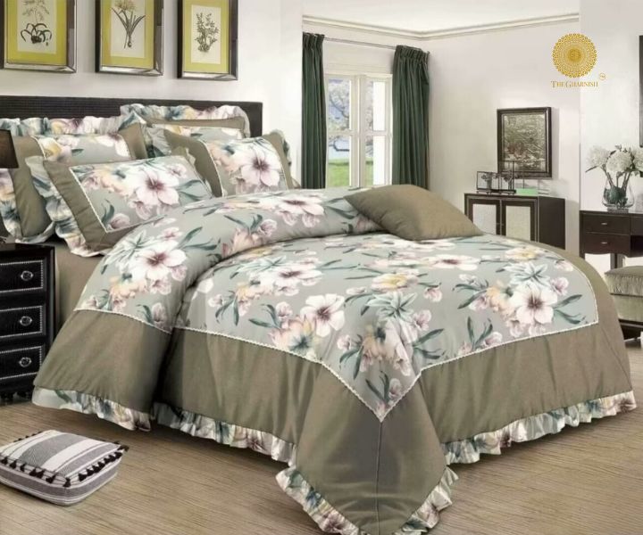 Lavida Reversible Supersoft 4 Pcs Comforter Set With Frill