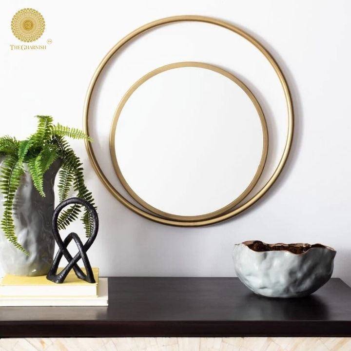 Double Ring Wall Mirror (24 Inches Dia)