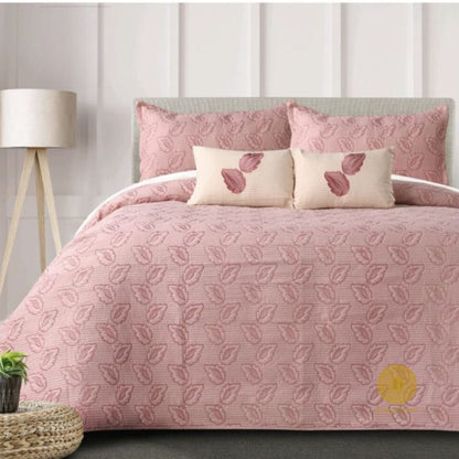 Autumn Designer Quilted 5 Pcs Bedsheet Set - The Gharnish - A Unit of Satkala Creations