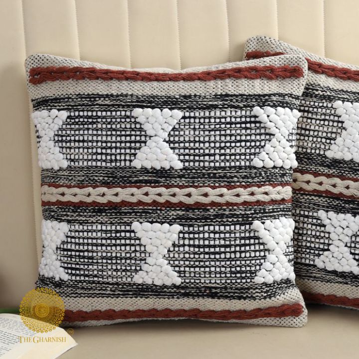 Handcrafted Thread Work Cushion Cover Set of 2