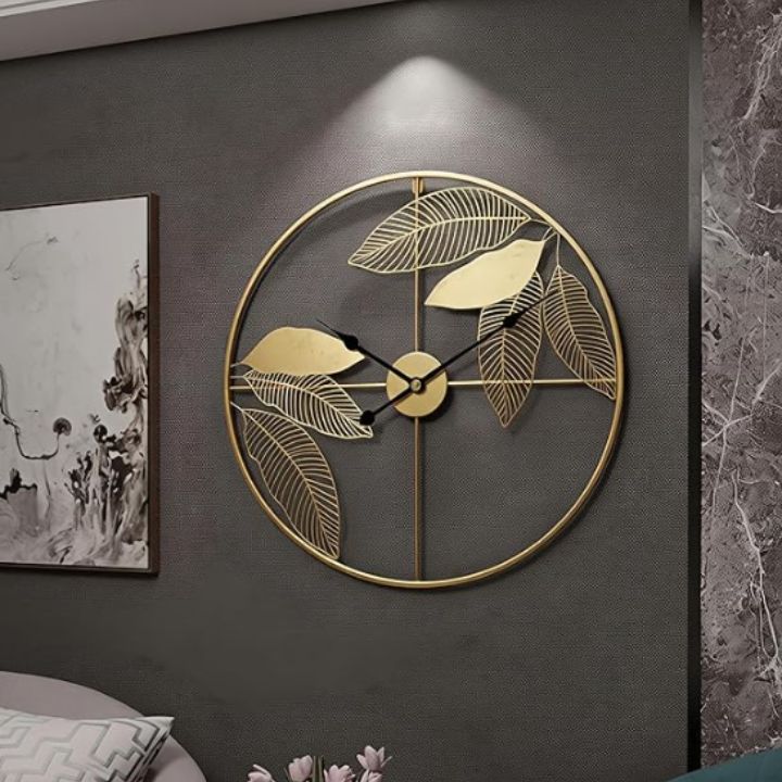 Minimalist Decorative Wall Clock for Living Room & Office - The Gharnish - A Unit of Satkala Creations
