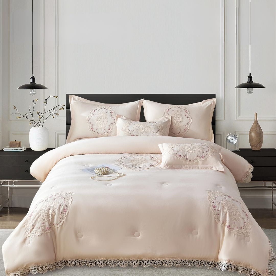Serenity 6 Pcs Luxury & Premium Bedding Set - The Gharnish - A Unit of Satkala Creations