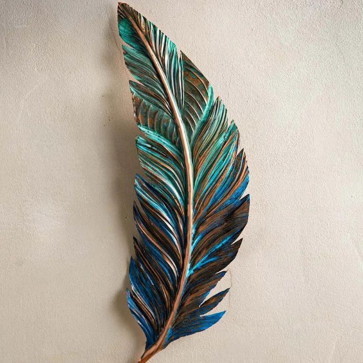 Beautiful Decorative Feathers Wall Art (12x36 Inches Each)