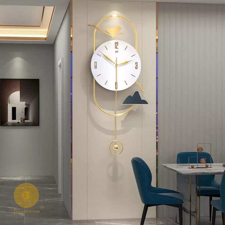New Decorative Artistic Wall Clock (10x26 Inches)
