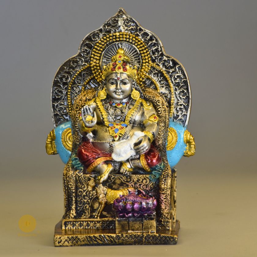 Lord Kuber Statue for Wealth and Harmony | Kuber Resin Murti for Home