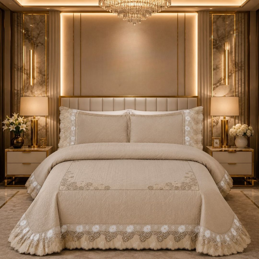 Lacendria Most Luxurious Quilted Bedcover Set