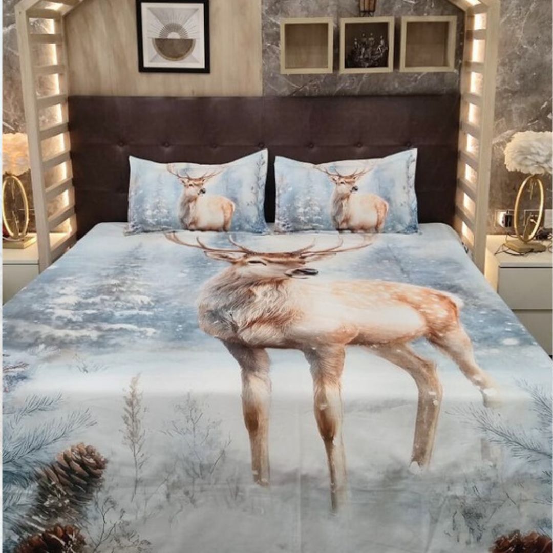 Snow Heaven 3pcs Bedsheet Set / Designer collection for kids room