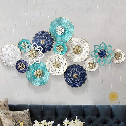 Designer Metallic Circles Wall Art (48x24 Inches )