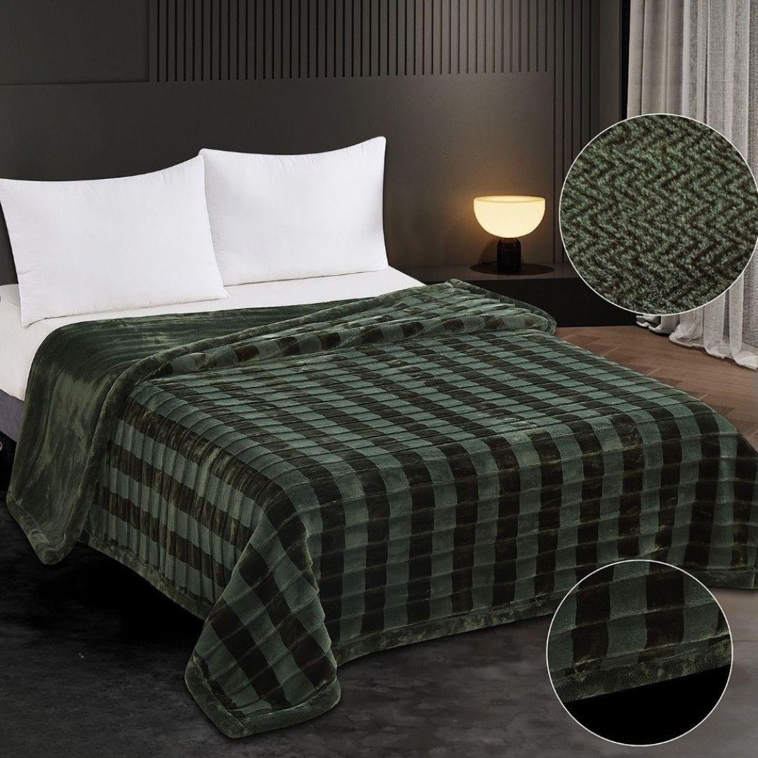 Premium Dual Color Designer Blanket for Winter - The Gharnish - A Unit of Satkala Creations