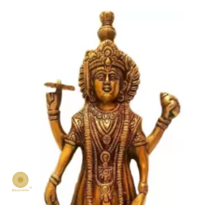 Chakradhari Lord Vishnu Brass statue