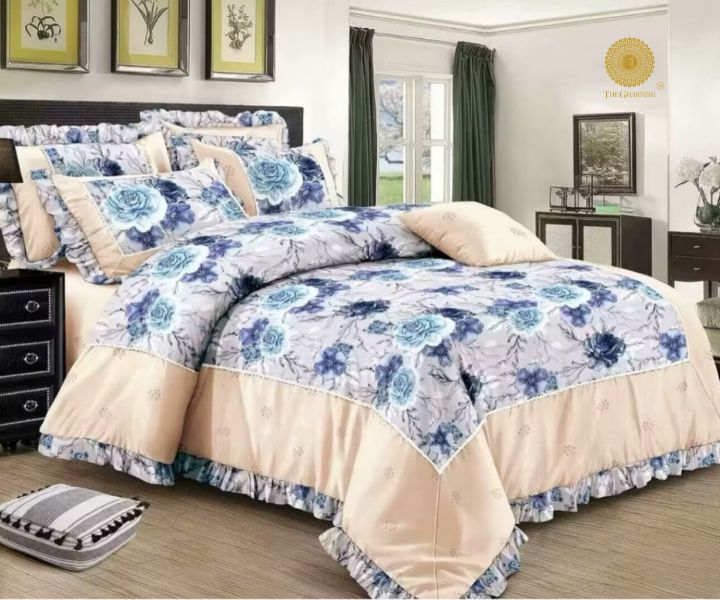 Lavida Reversible Supersoft 4 Pcs Comforter Set With Frill