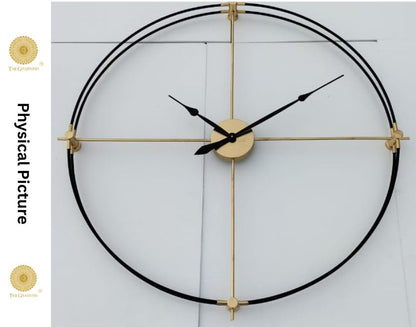 Super Sleek Double Ring Metallic Wall Clock