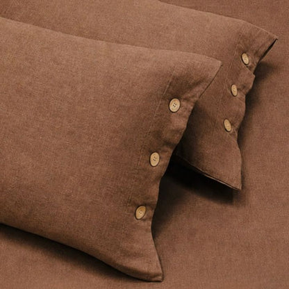 Organic muslin cotton king size bedsheet set from The Gharnish, showing soft, lightweight fabric with a subtle woven pattern.